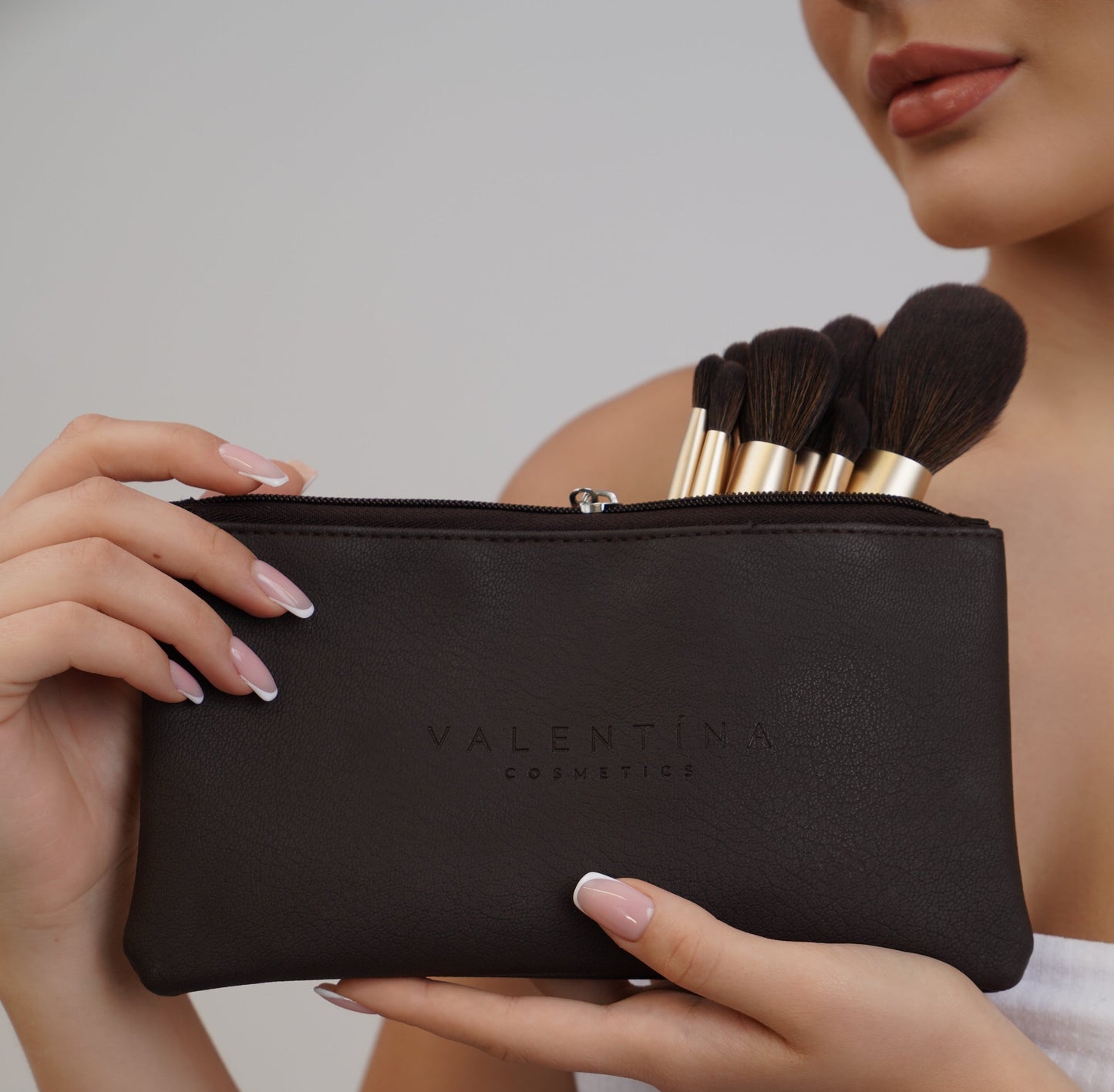 Faux Leather Zipper Bag